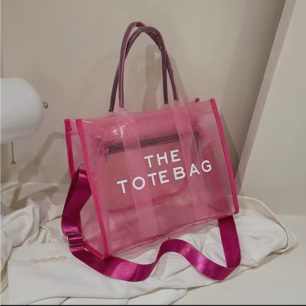 Pink Transparent Tote new Bag